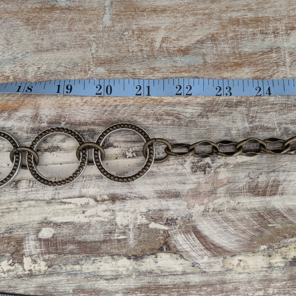 Chico's Belt, Retired, Chain Medallion, Mixed Metals, 51" - Picture 11 of 12